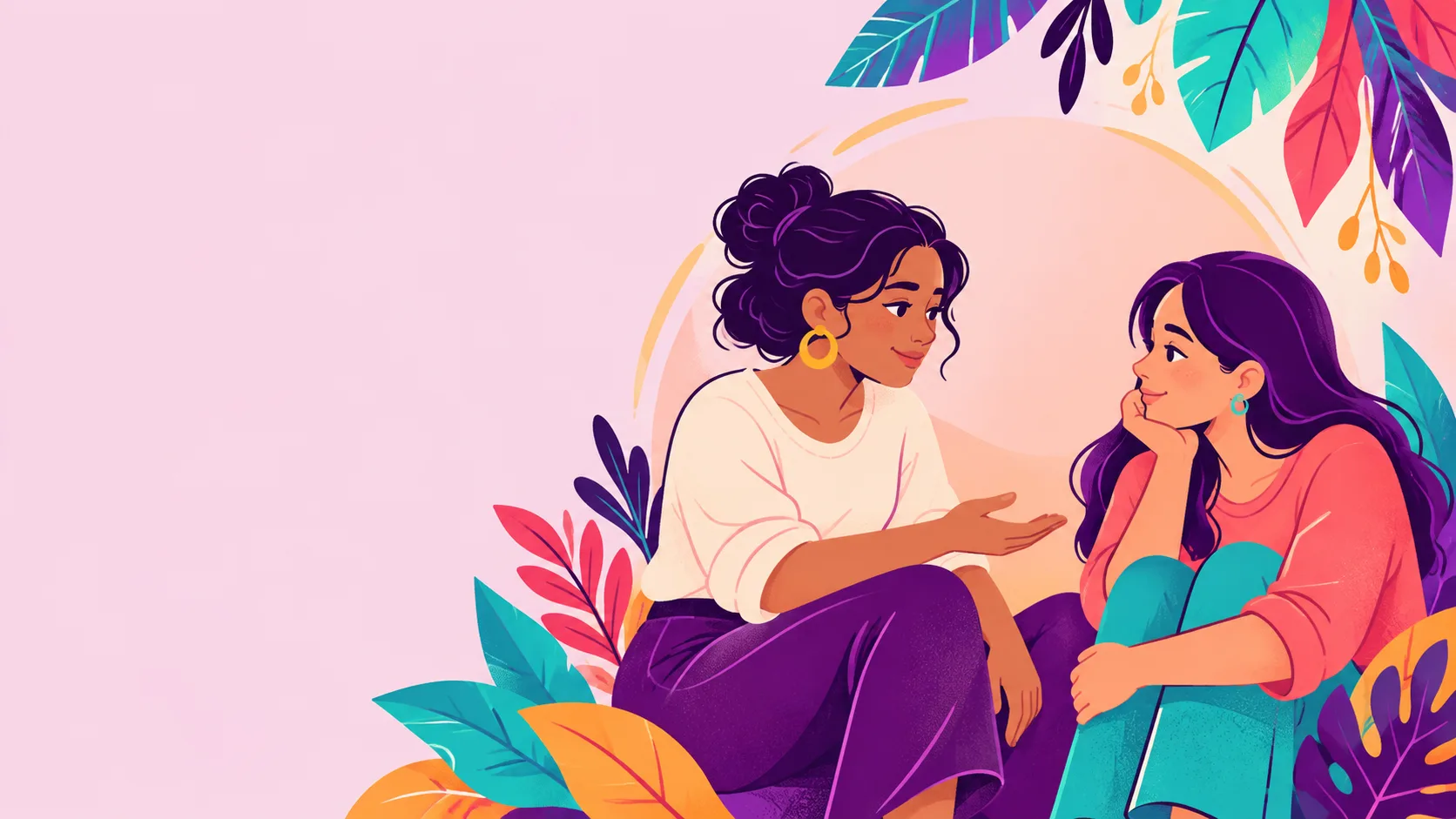 Dos personas conversando y ofreciendo acompañamiento